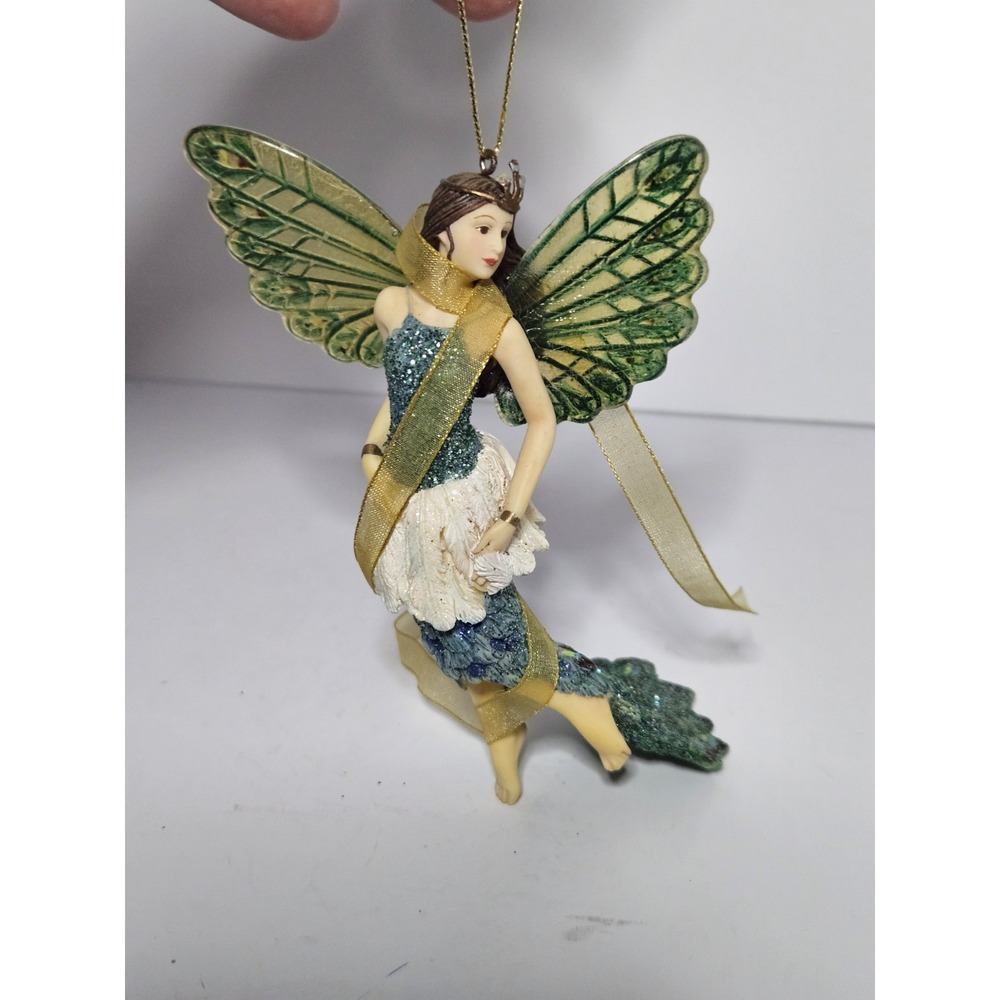 Ashton Drake Peacock Fantasy On The Wings Of Light Heirloom Fairy Ornament